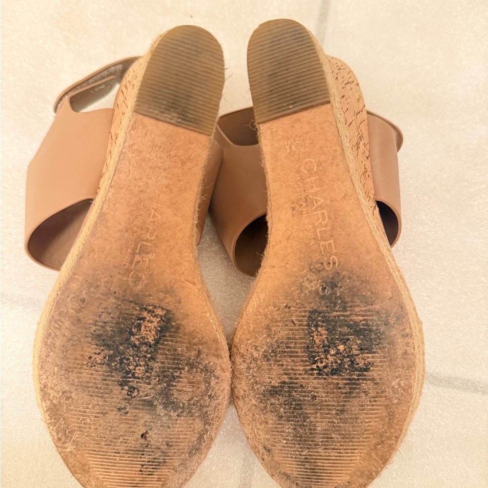 Charles By Charles David Brown Wedge Sandals - Picture 8 of 9